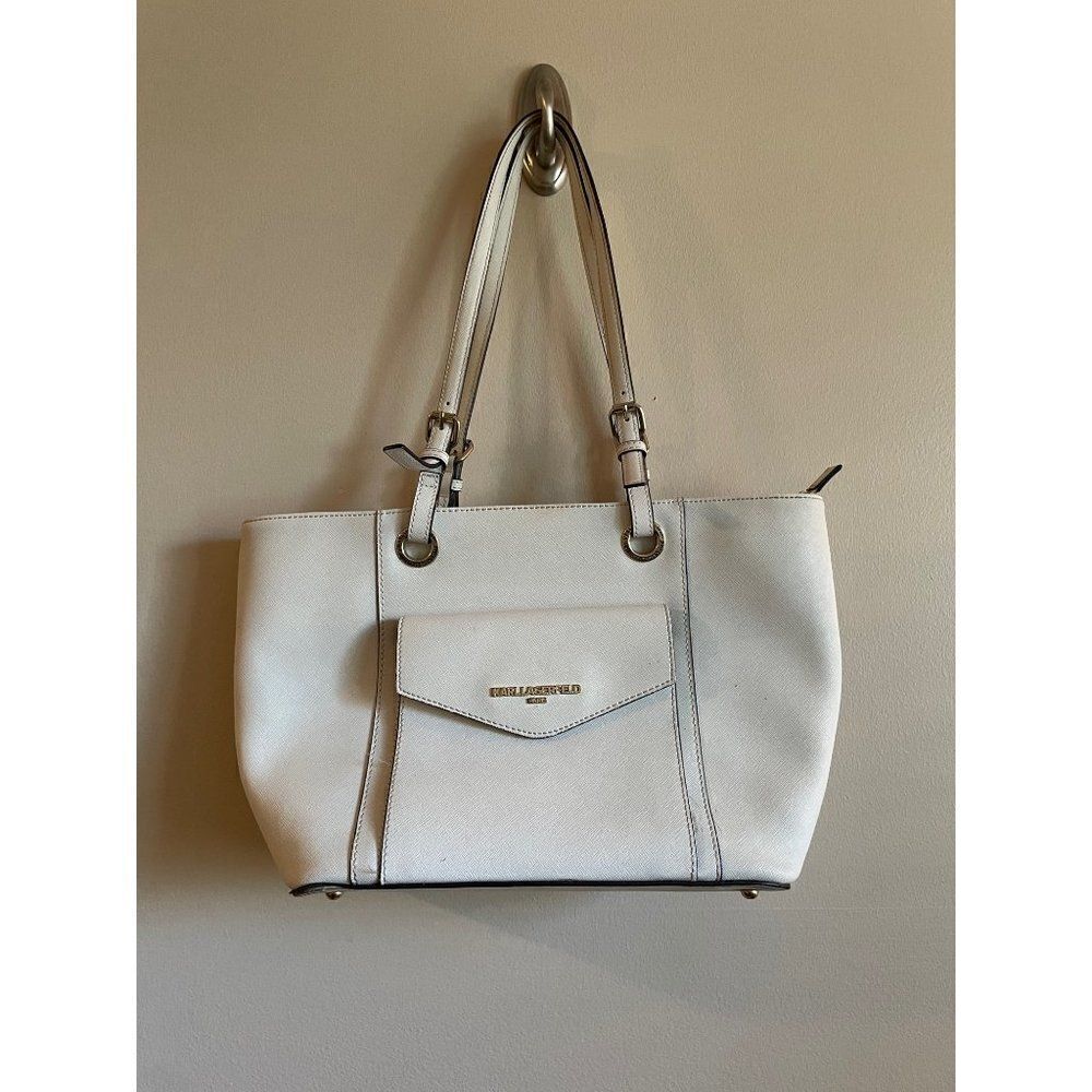 Karl Lagerfeld Paris Saffiano Leather Mushroom Handbag